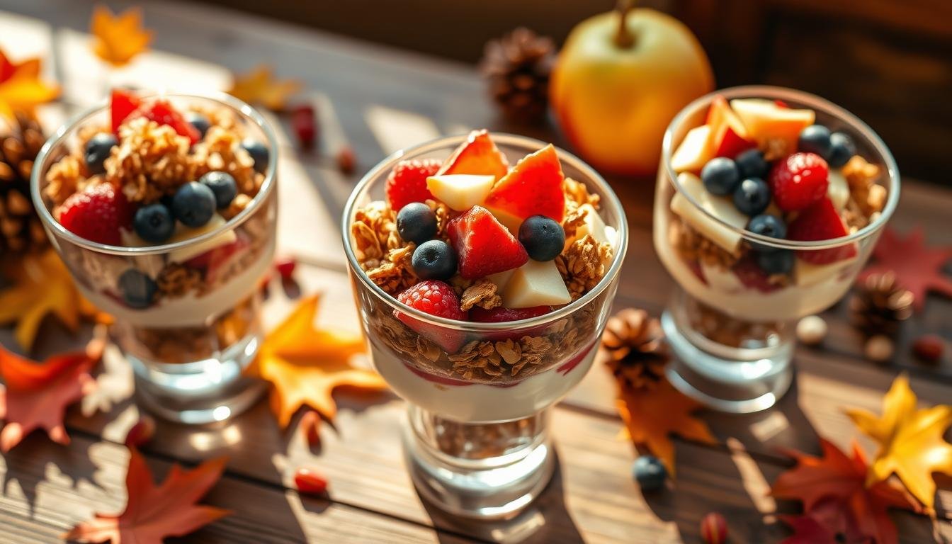 Crunchy Fall Fruit Parfaits