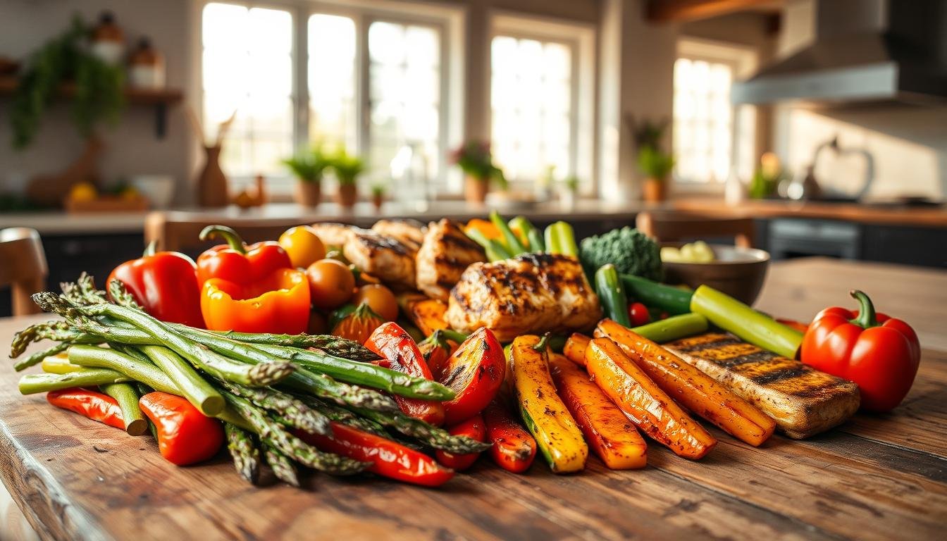 high protein dinner ideas with seasonal vegetables